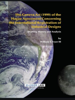 cover image of The Geneva Act (1999) of the Hague Agreement Concerning the International Registration of Industrial Designs